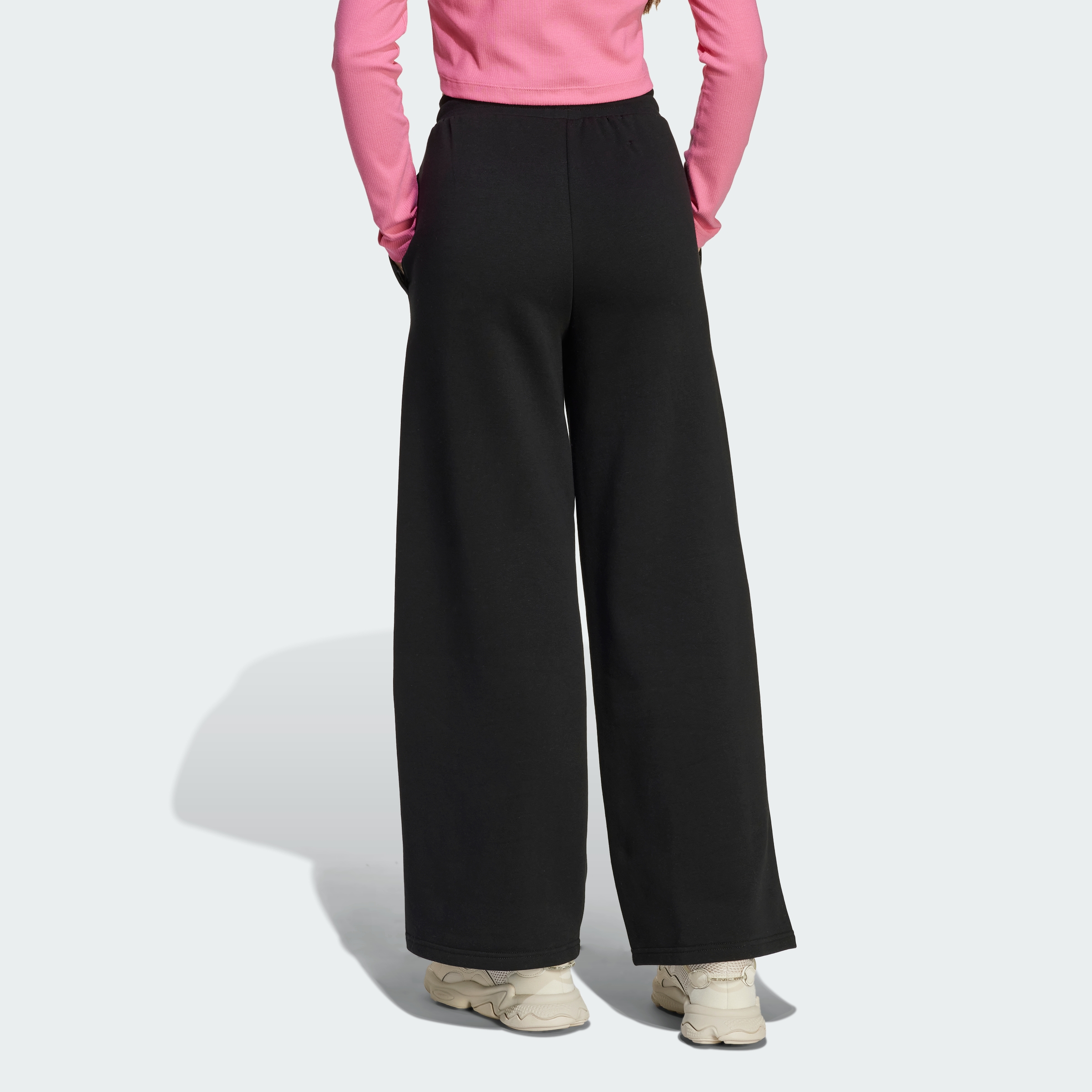 WIDE LEG PANTS BLACK/WHITE