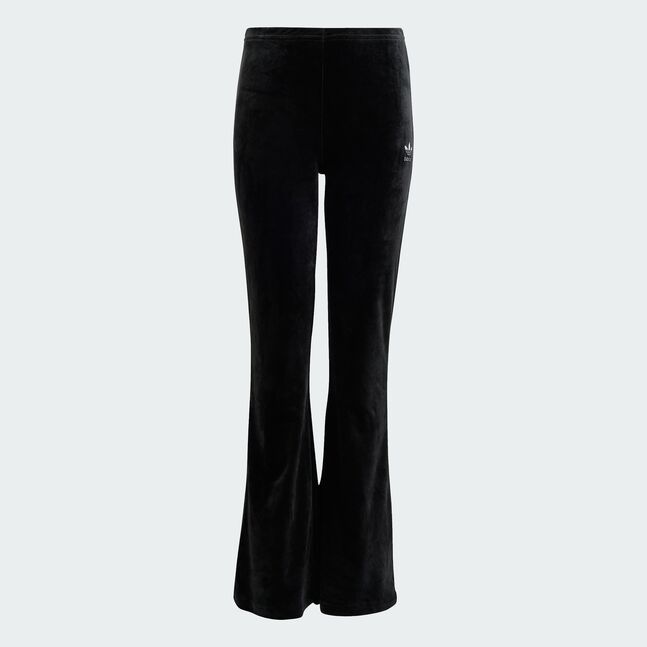 VELOUR PANTS BLACK/WHITE