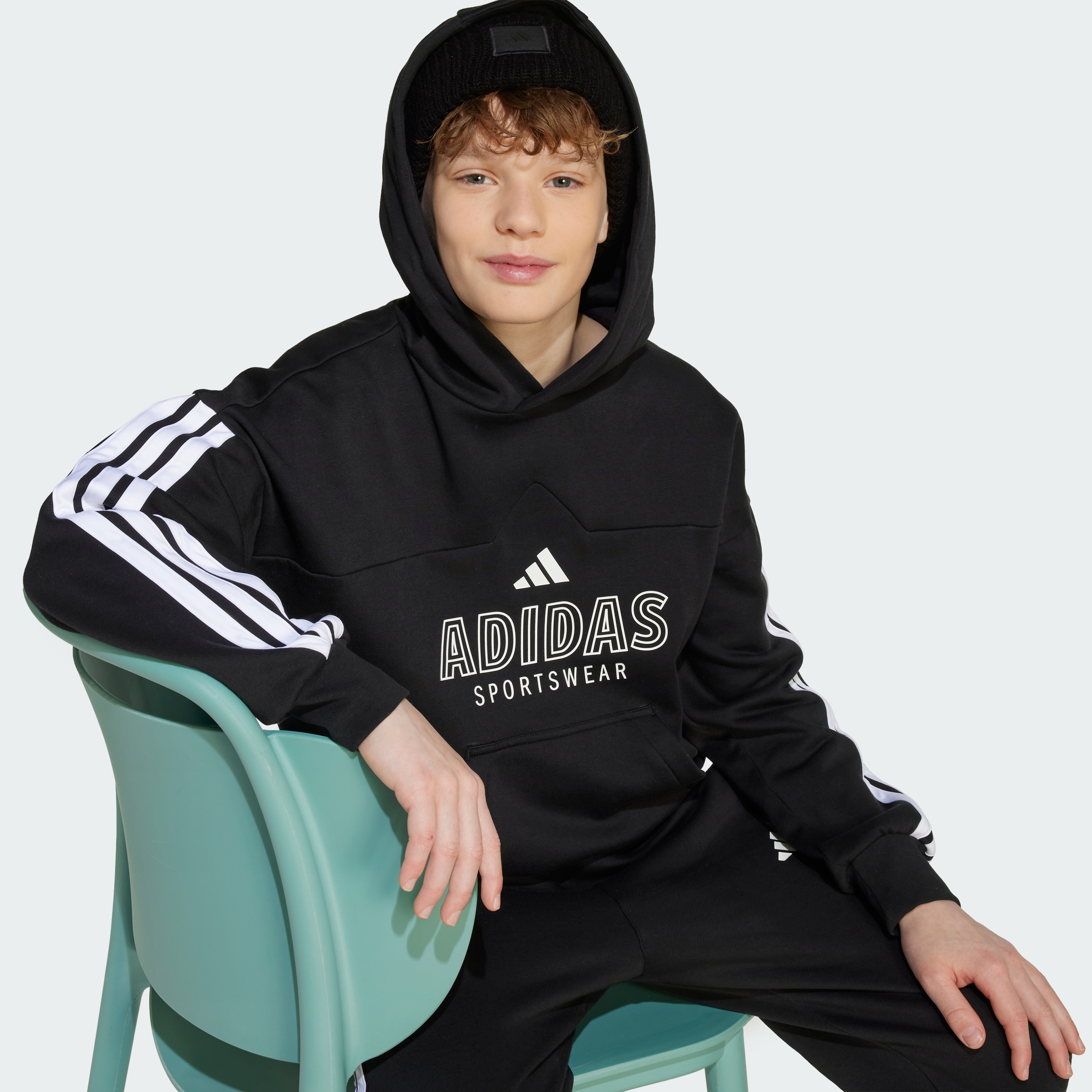 J HOT FL HOOD BLACK/WHITE