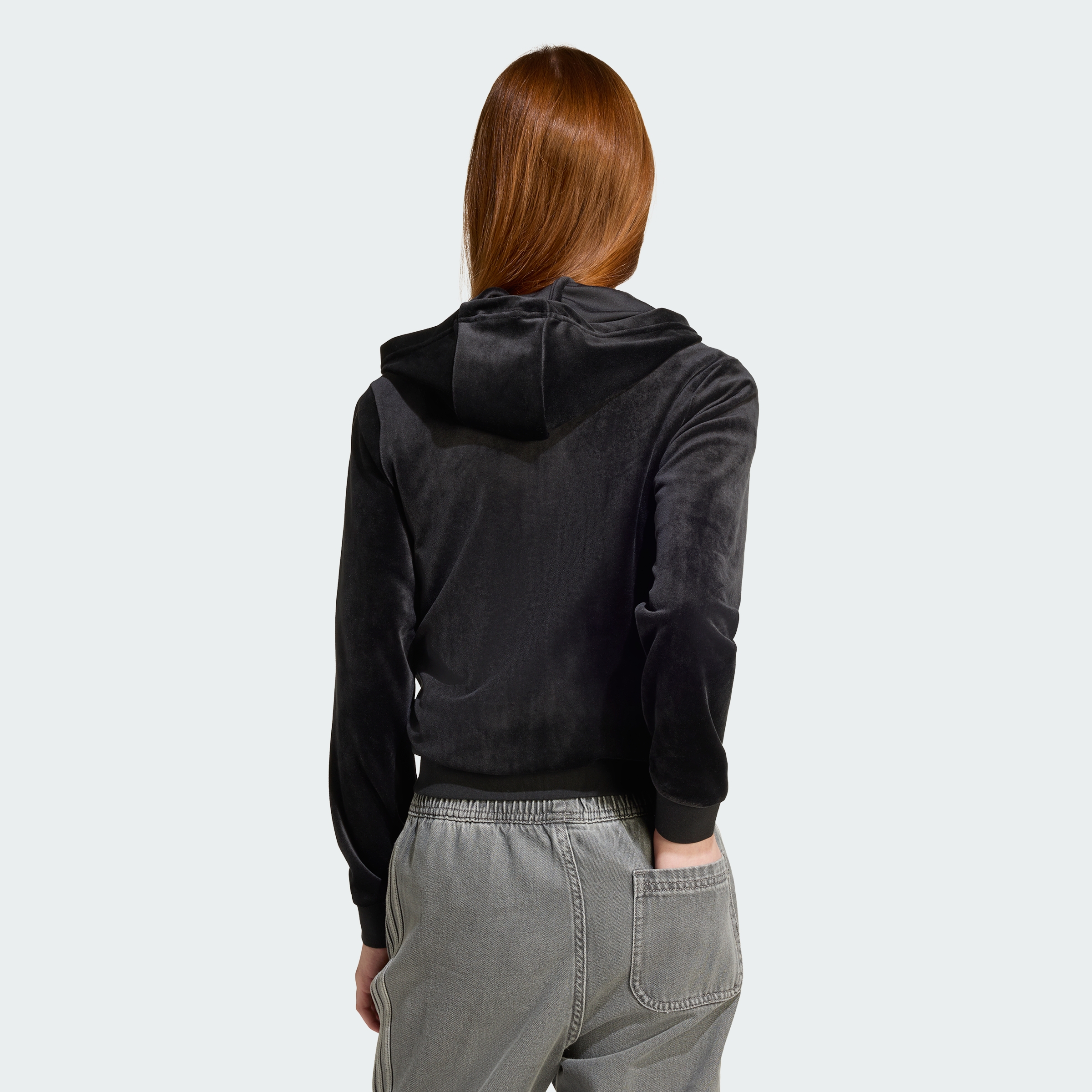 VELOUR Z HOODIE BLACK/WHITE