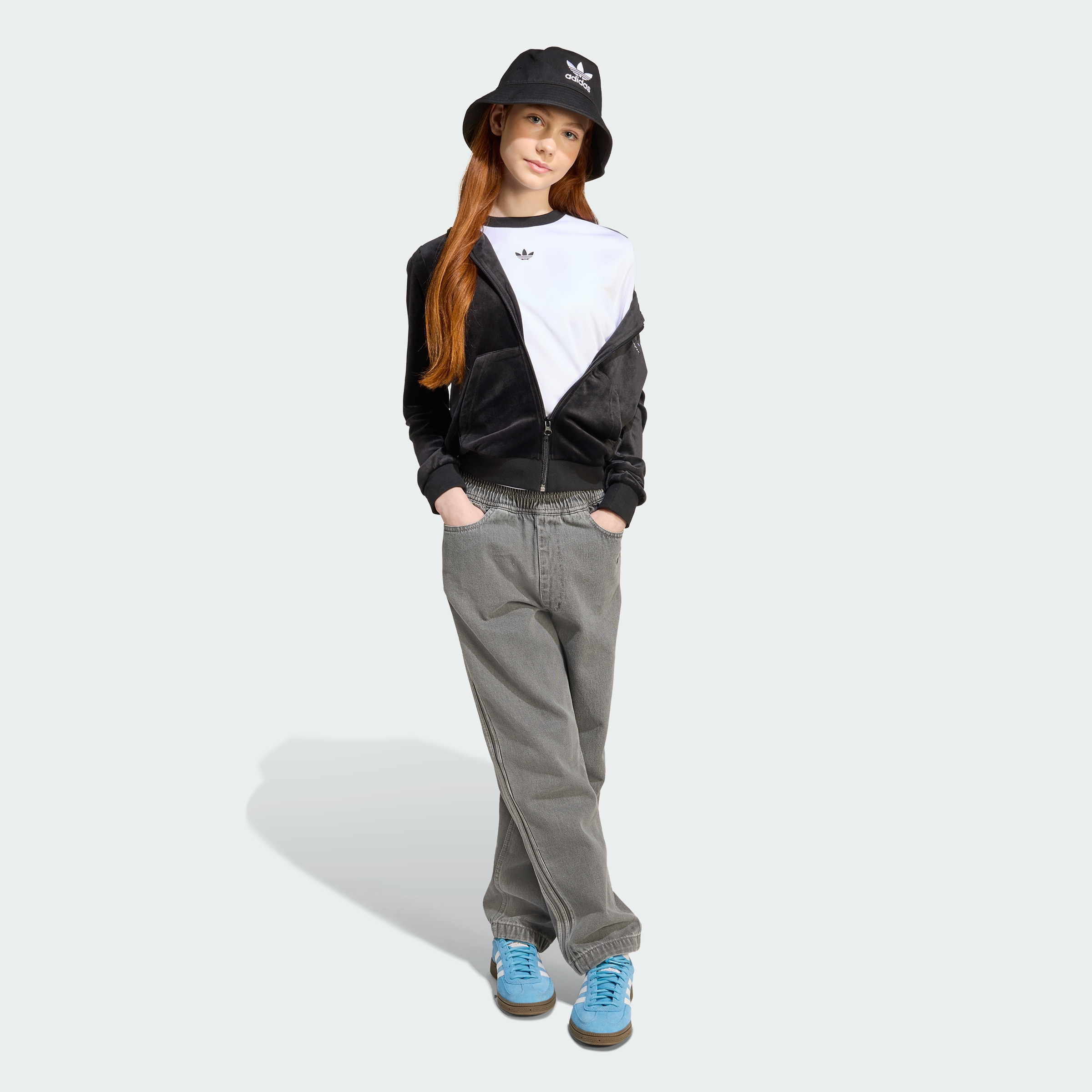 VELOUR Z HOODIE BLACK/WHITE