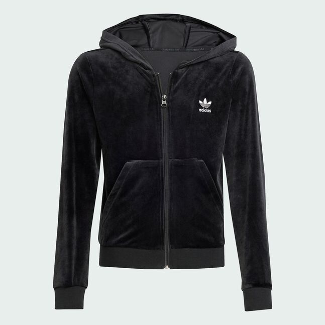 VELOUR Z HOODIE BLACK/WHITE