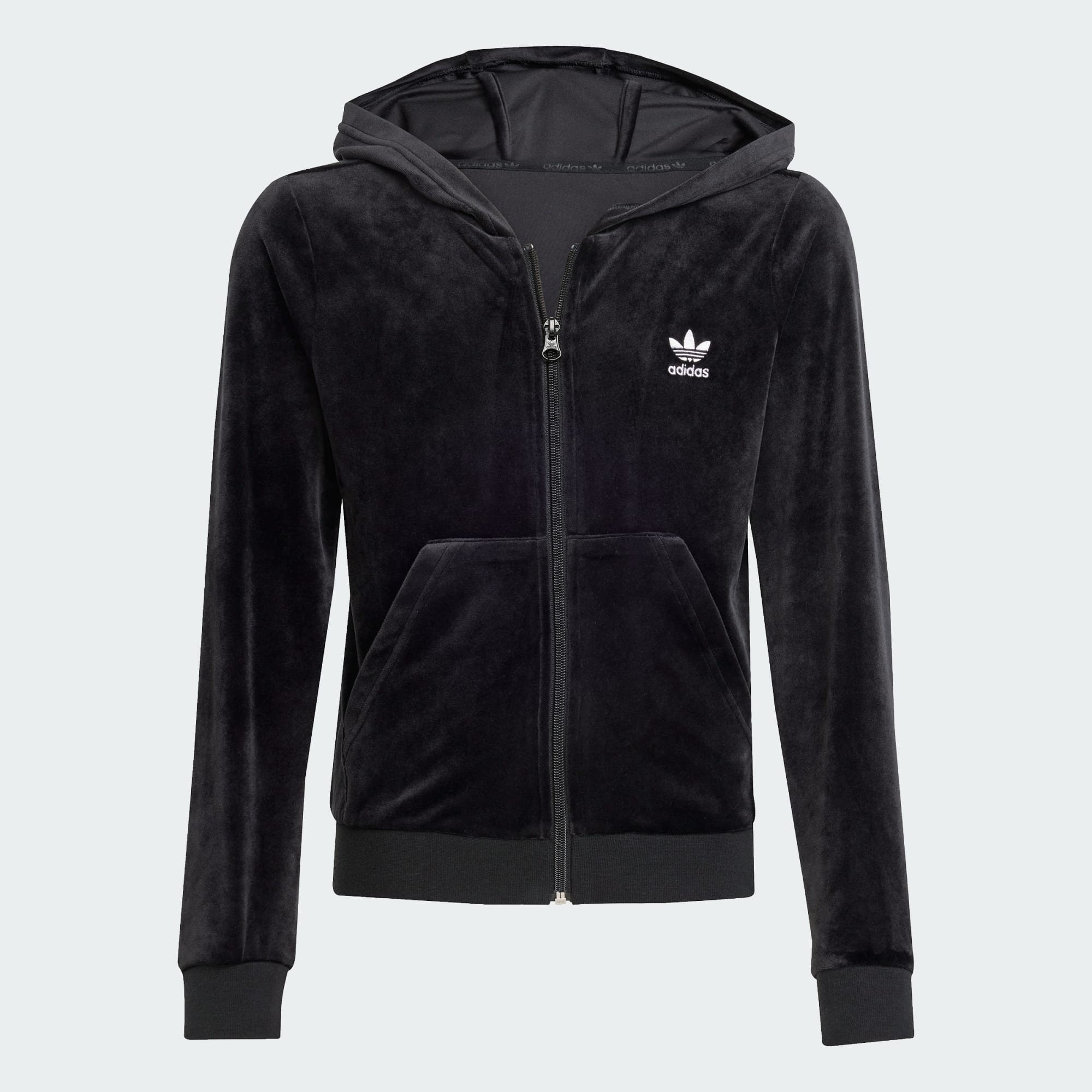 VELOUR Z HOODIE BLACK/WHITE
