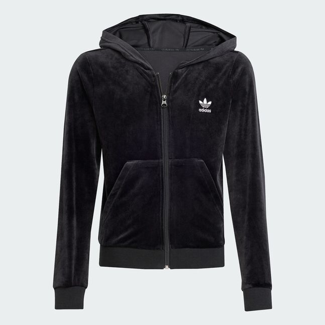 VELOUR Z HOODIE BLACK/WHITE