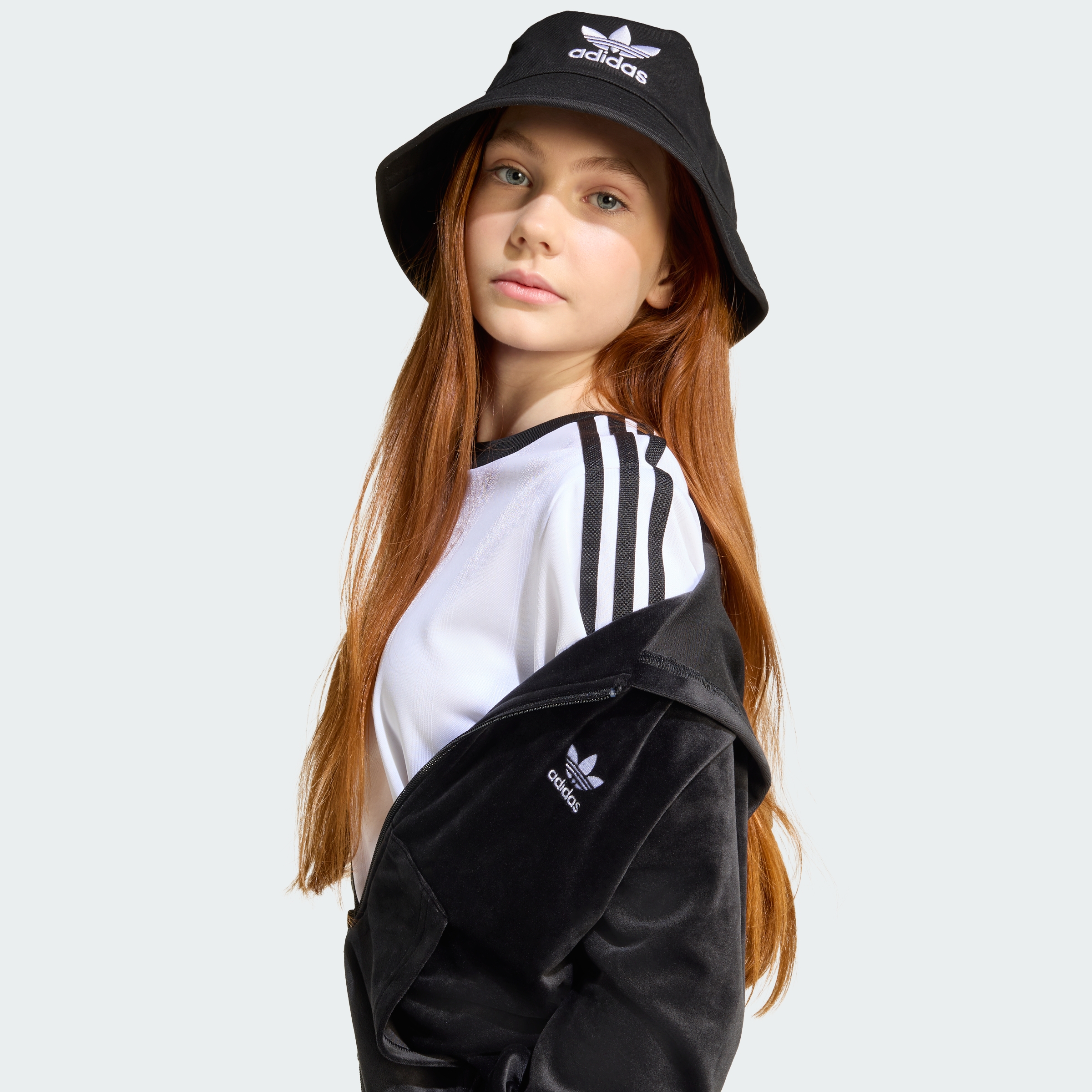 VELOUR Z HOODIE BLACK/WHITE