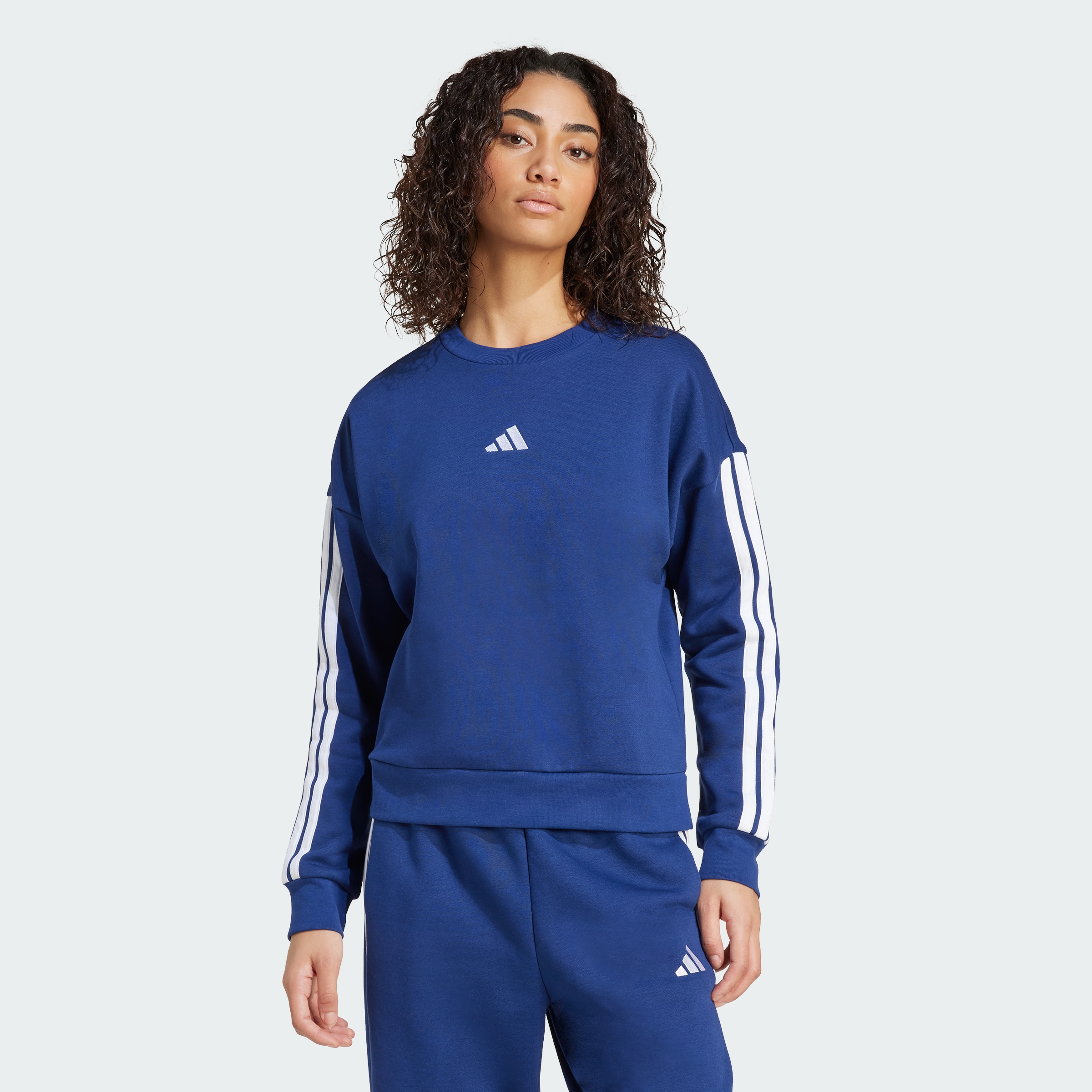 W 3S FL SWT DKBLUE/WHITE