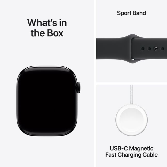 Apple Watch Series 11 /46mm, ML size Sport Band, Jet Black/