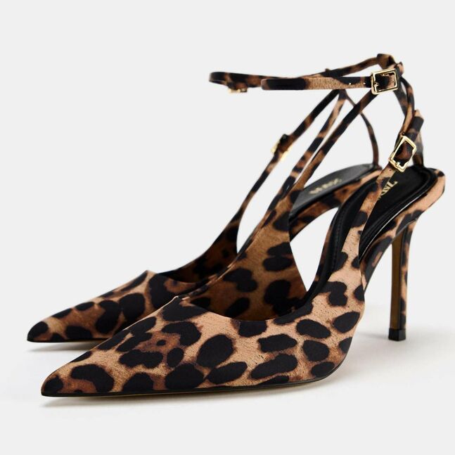 Animal print slingback heels 37