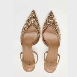 Mesh slingback heel 37