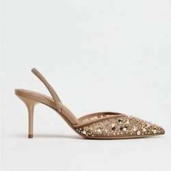 Mesh slingback heel 37