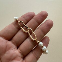 Сувдан бугуйвч мөнгөн оруулгатай