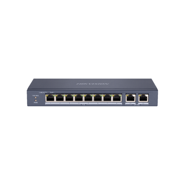 Свич 8 порт POE+2 Port Uplink / Hikvision Switch 8 port POE
