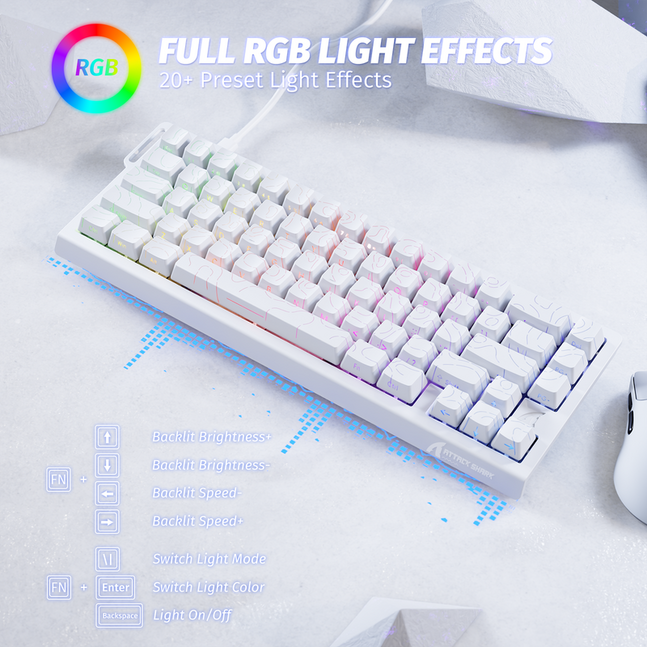 Attack Shark X68 HE Magnetic Switch Keyboard White