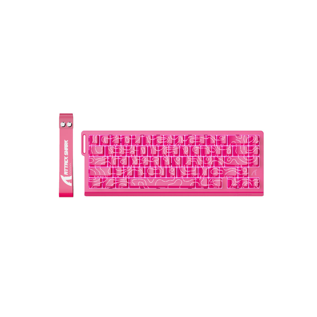 Attack Shark X68 HE Magnetic Switch Keyboard Rose Red
