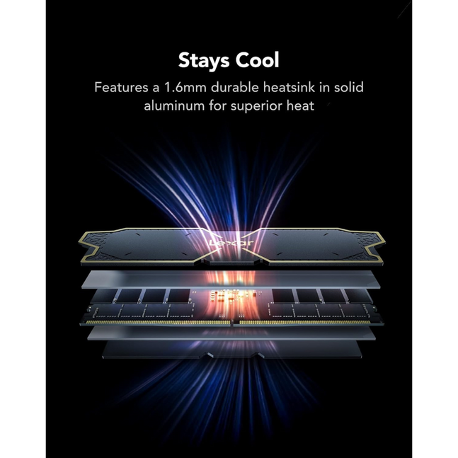 Lexar Thor DDR5 RGB 16GB x 2 Memory Black