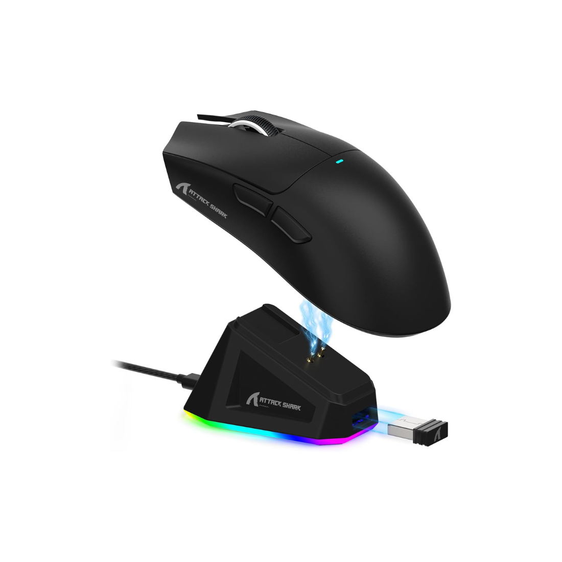 Attack Shark X11 Wired 2.4G Bluetooth Connections Mouse Black