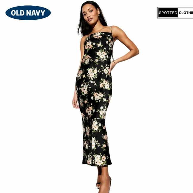 Old navy satin cowl maxi dress