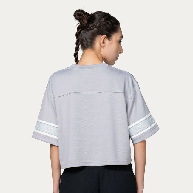 W CROP FT JERSEY STREET SWING DOLPHN GRY