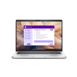 Dell Pro 14 Plus PB14250, Intel Core Ultra 5-235U vPro, 14 inch, 8GB DDR5, 512GB SSD, 3-Cell 55Wh, English US backlit Copilot key keyboard, Dell 14-16 EcoLoop Backpack, No OS - Platinium Silver