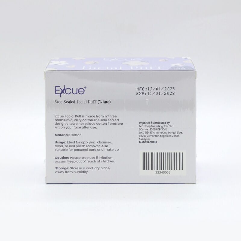 EXCUE Нүүр цэвэрлэгч хөвөн (цагаан) №100 