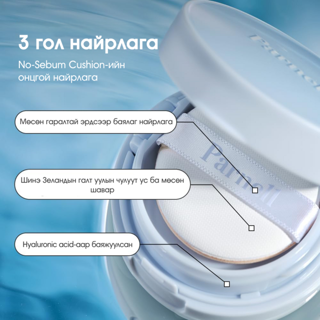 Parnell Glacial Biome Water No-Sebum Cushion