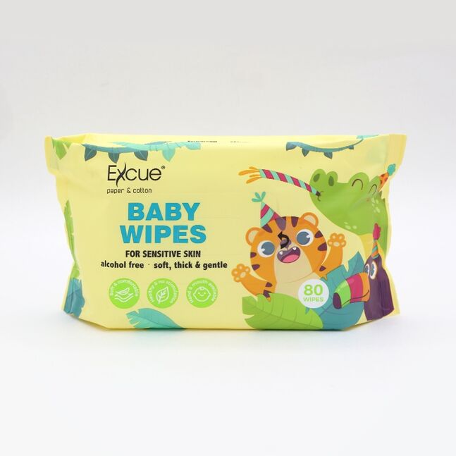 EXCUE Хүүхдийн Эмзэг Арьсанд Зориулсан Салфетка (бартай 13см х 18см 40г) №80