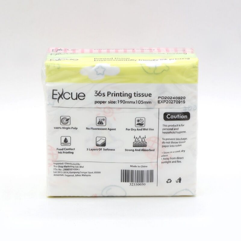 EXCUE Зөөлөн Салфетка Динотой (3 Давхар) Багц №3 6x3