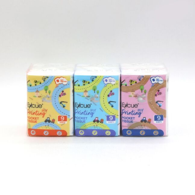 EXCUE Хэвлэлтэй Халаасны Салфетка (3 давхар) Багц №9х6