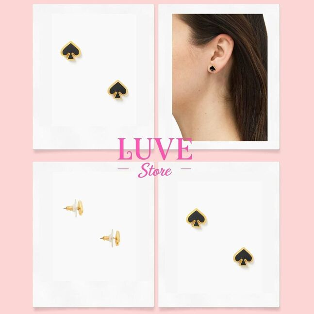 Everyday spade enamel studs blck