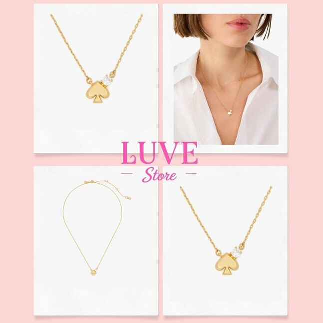 Everyday spade stone pendant