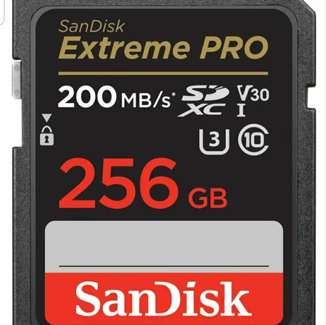Sandisk extremepro 256gb sd card