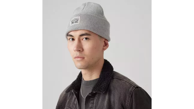 BACKPATCH BEANIE LIGHT HEATHER GREY