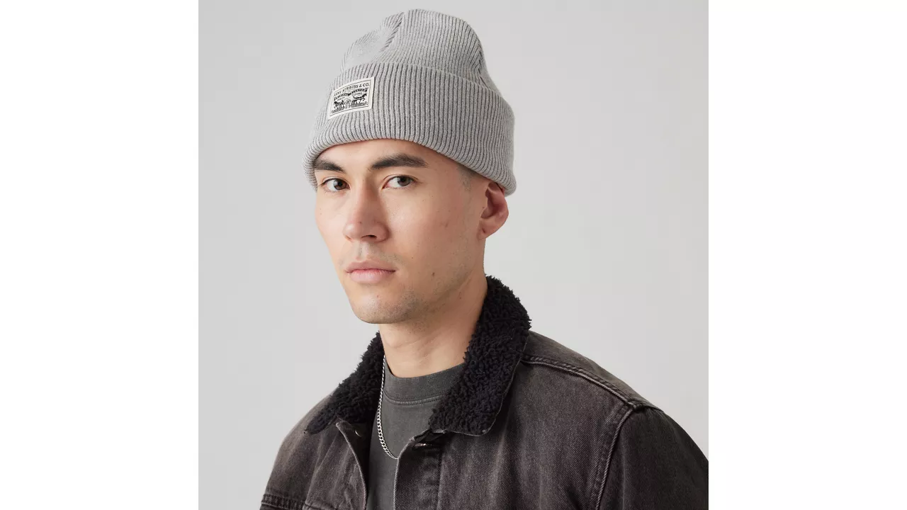 BACKPATCH BEANIE LIGHT HEATHER GREY