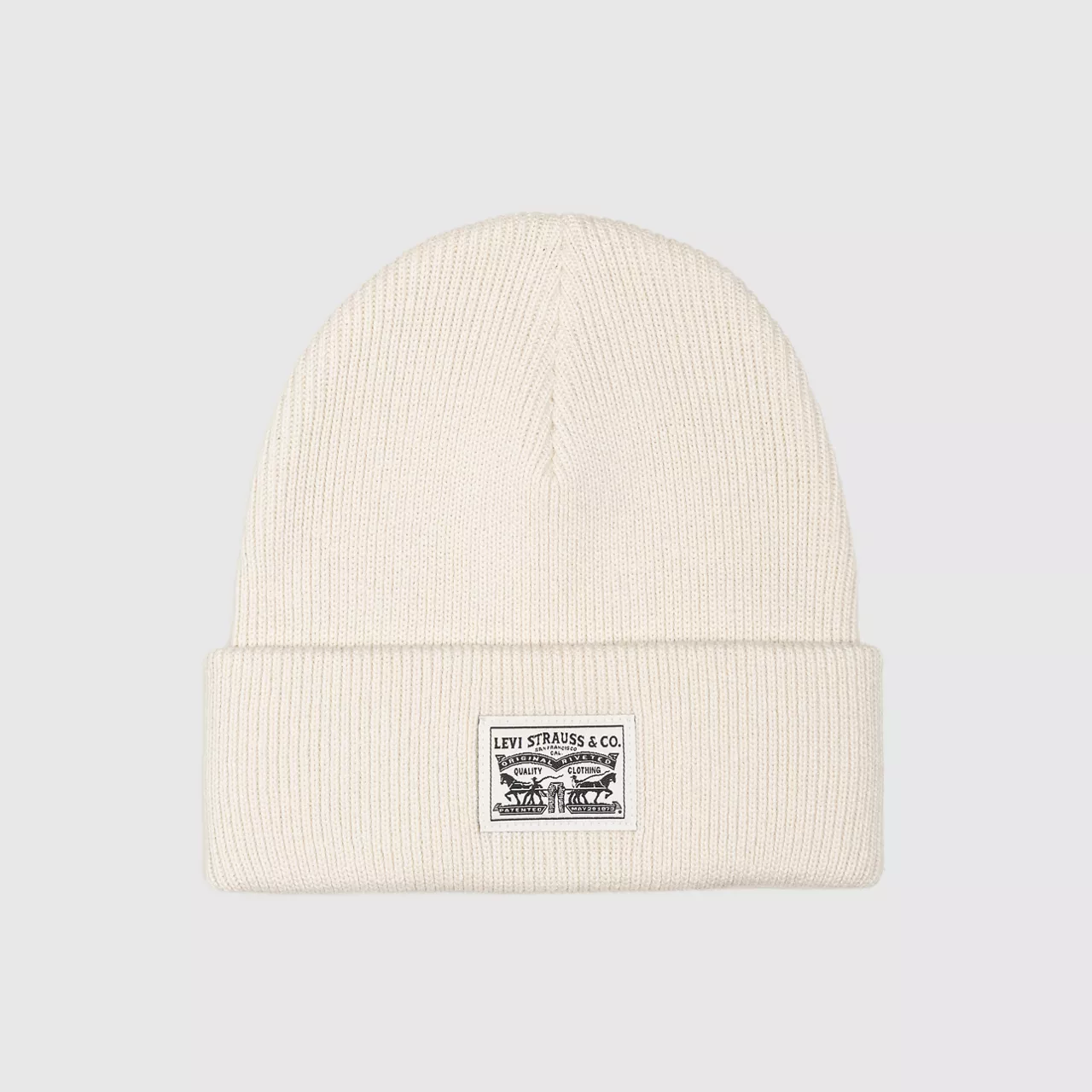 WOMENS BACKPATCH BEANIE WHITE SWAN