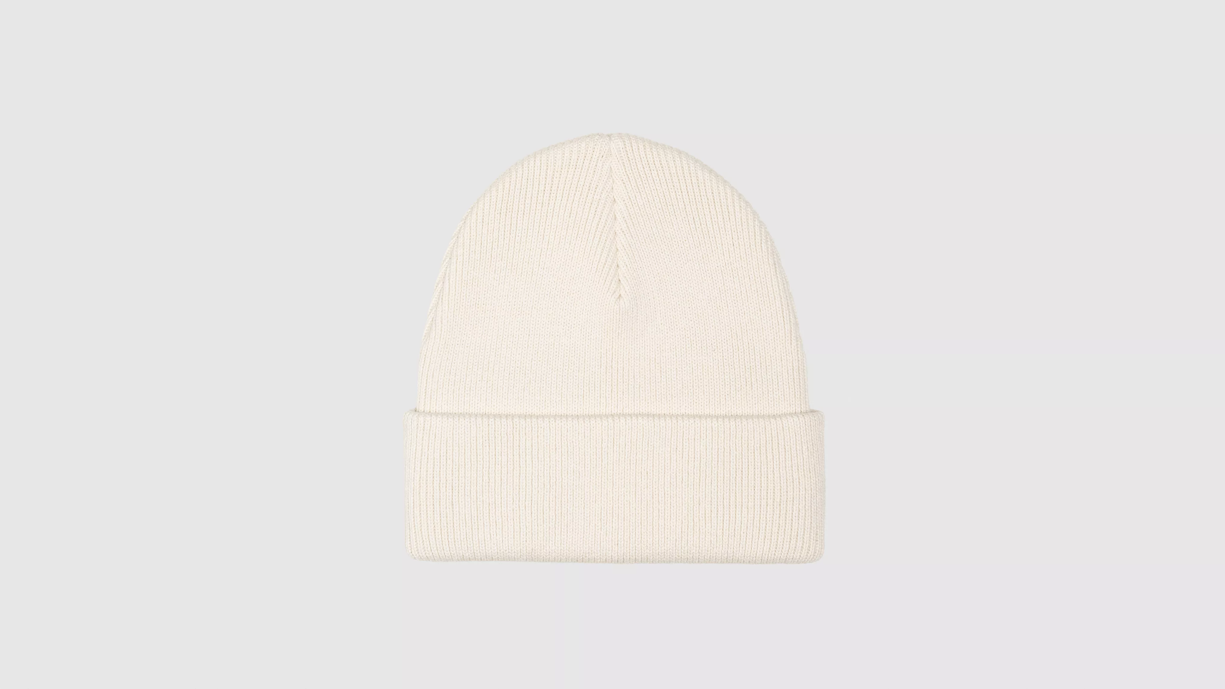 WOMENS BACKPATCH BEANIE WHITE SWAN