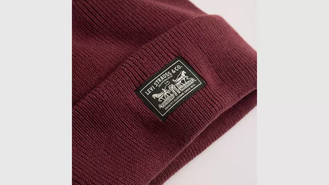 WOMENS BACKPATCH BEANIE CHOCOLATE TRUF