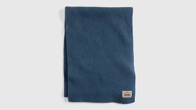 BACK PATCH SCARF DUSKY INDIGO