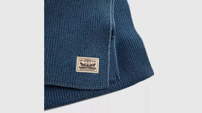 BACK PATCH SCARF DUSKY INDIGO