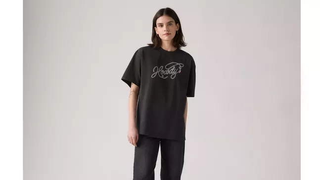 GR TABOR TEE HOWDY SCRIPT PIRATE BLACK