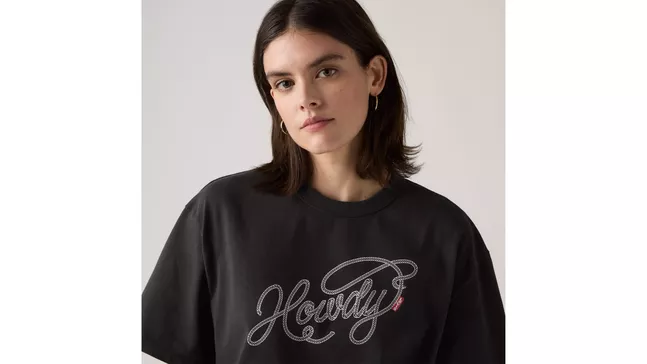 GR TABOR TEE HOWDY SCRIPT PIRATE BLACK