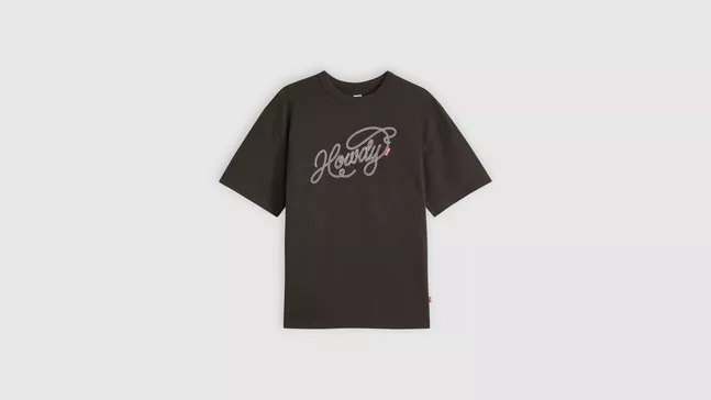 GR TABOR TEE HOWDY SCRIPT PIRATE BLACK