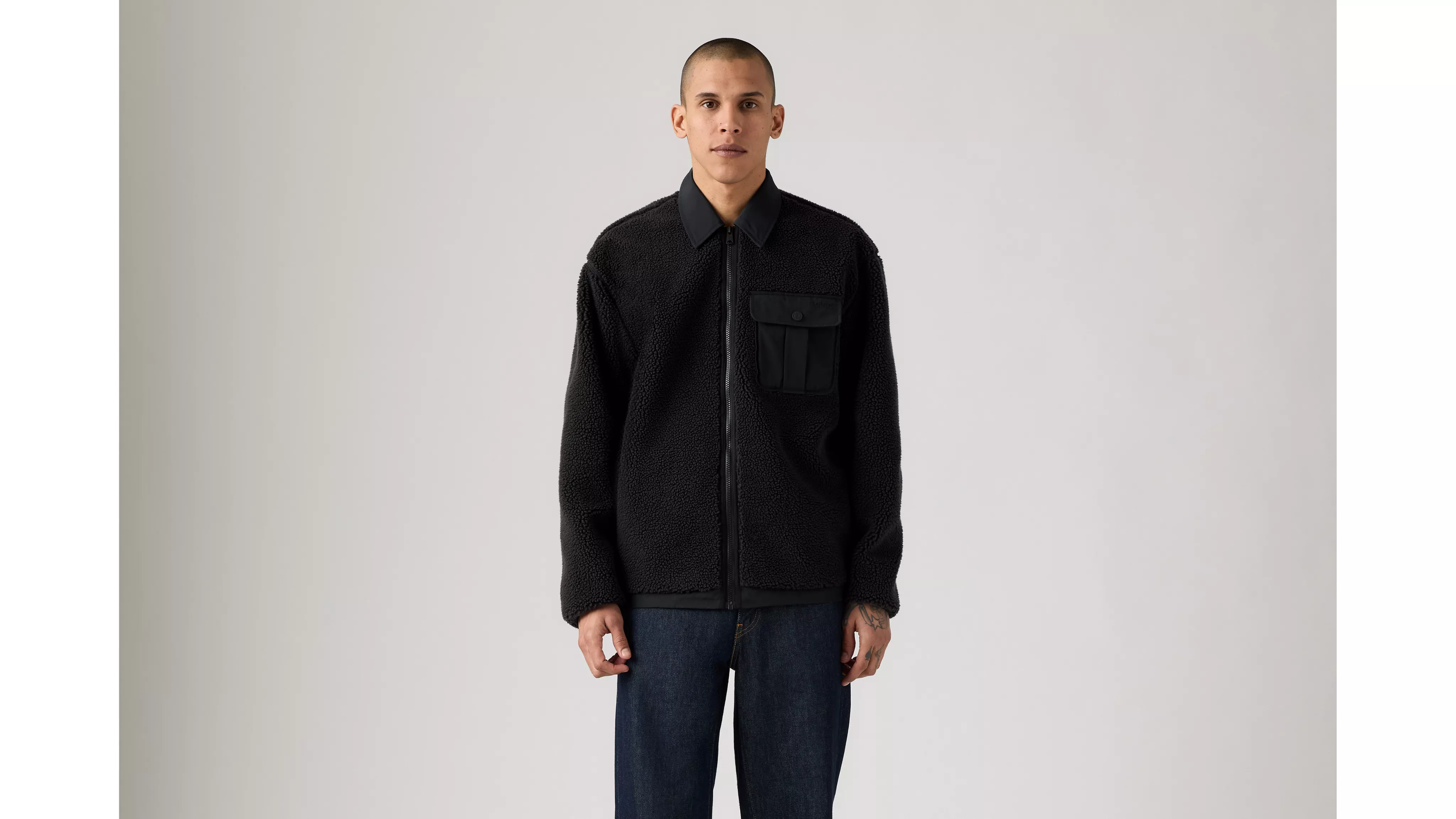 JOONIE SHERPA JACKET DARK PHANTOM