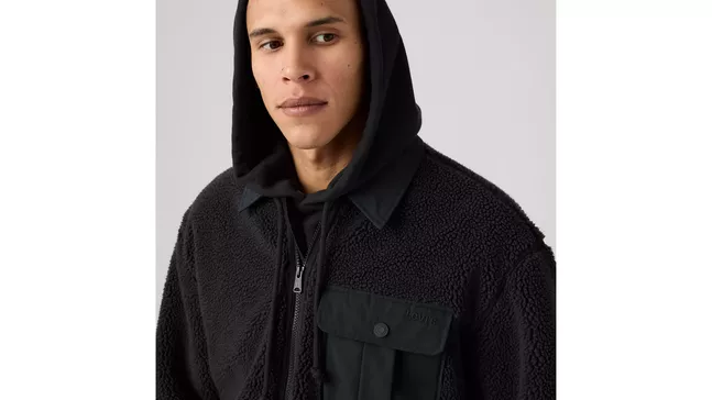 JOONIE SHERPA JACKET DARK PHANTOM