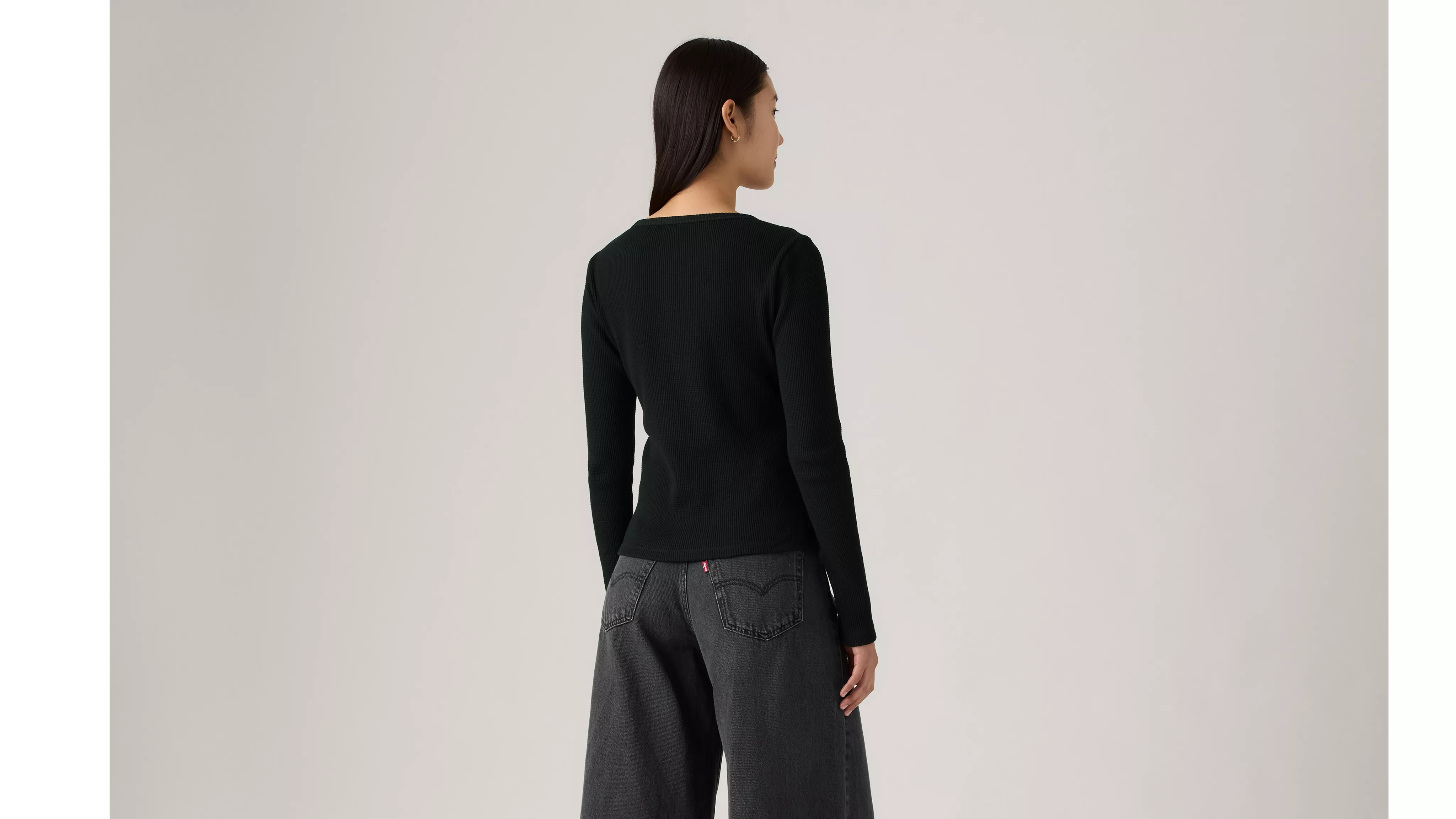 DRY GOODS HENLEY WAFFLE ANTHRACITE NIGHT