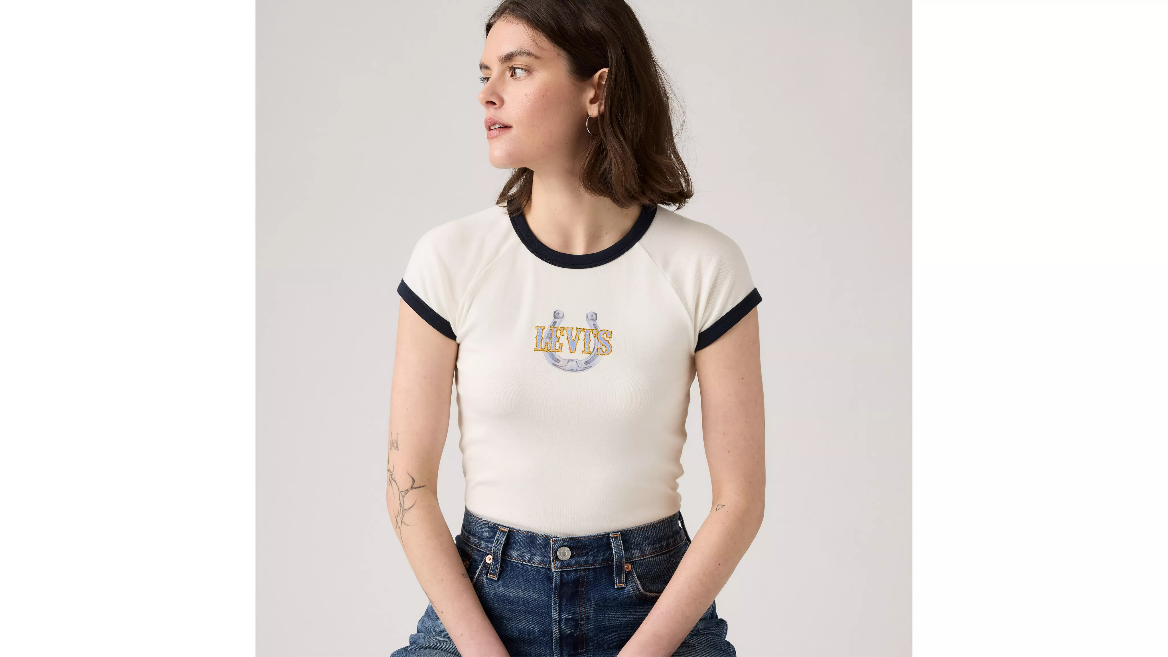 GR RILEY RAGLAN TEE GLITZ HORSESHOE SUG