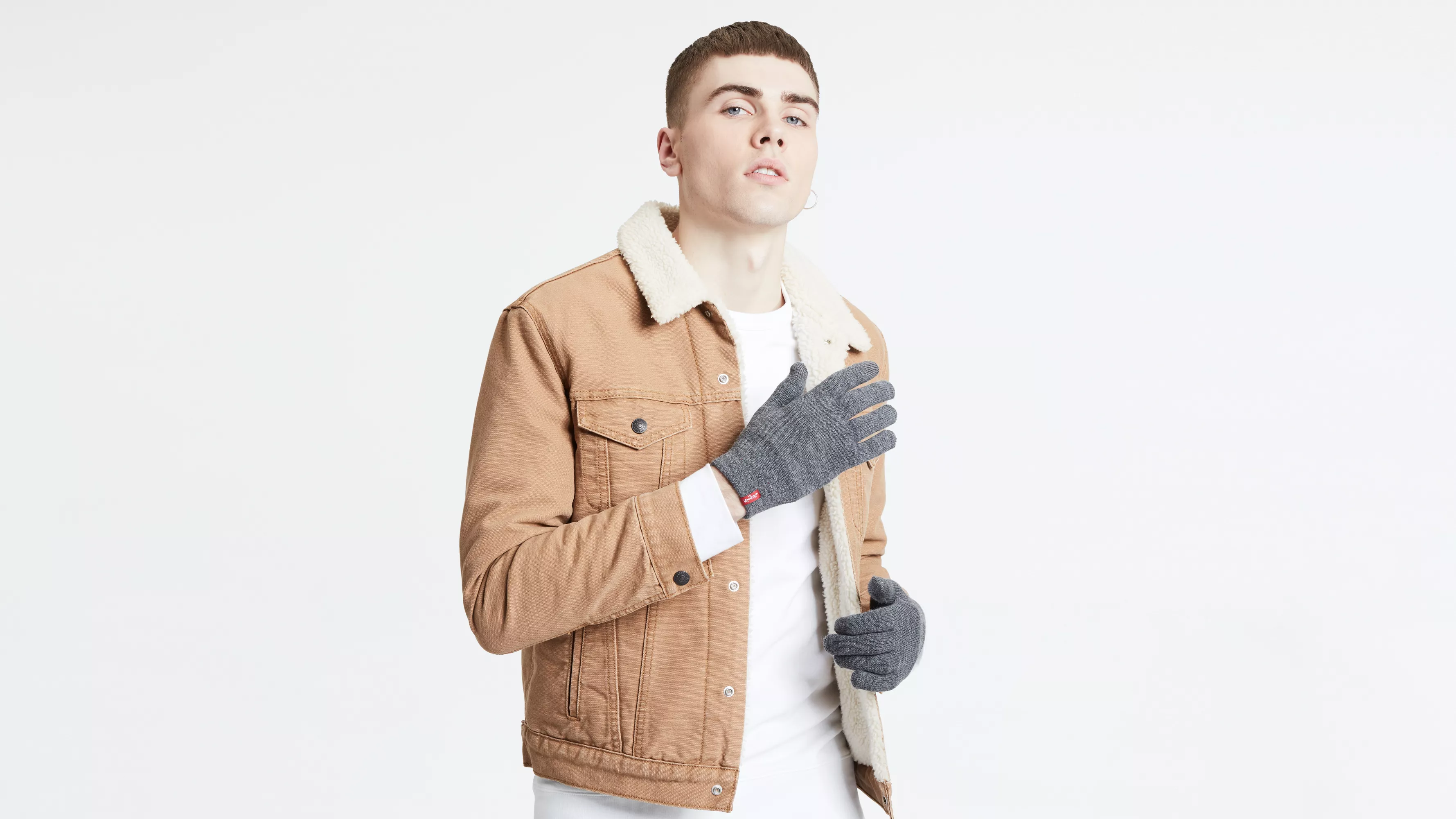 BEN TOUCH SCREEN GLOVES REGULAR GREY SH