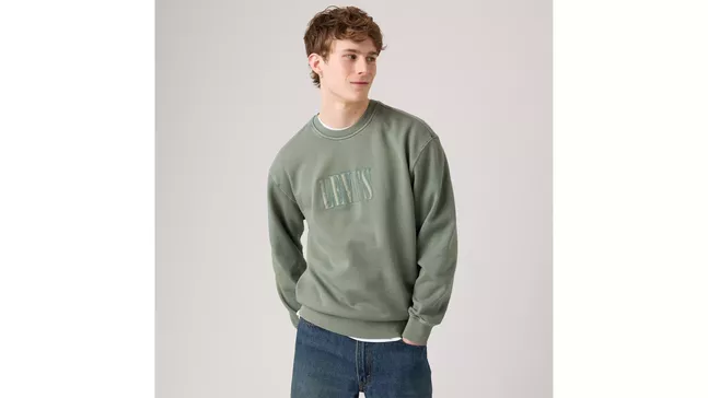 RELAXD GRAPHIC CREW SSNL SERIF LAUREL W