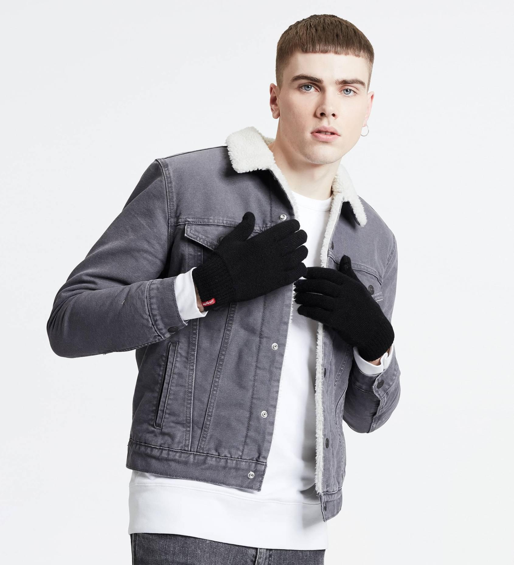 PAISLEY BANDANA B TCH SCRN GLOV CAVIAR