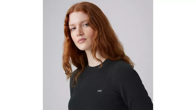 RIB CREW SWEATER ANTHRACITE NIGHT COTTO