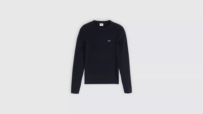 RIB CREW SWEATER ANTHRACITE NIGHT COTTO